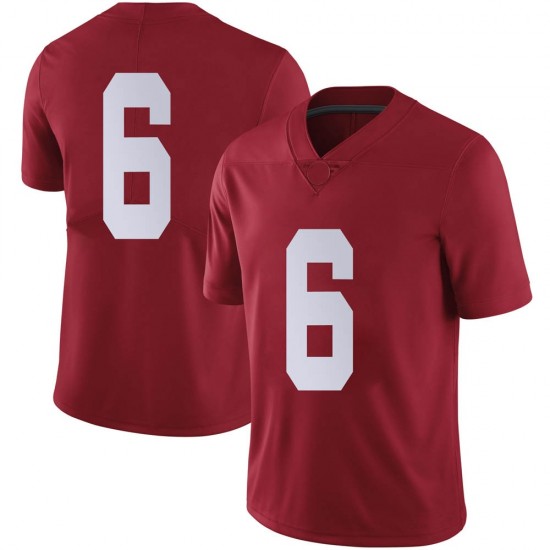 Alabama Crimson Tide Men's Trey Sanders #6 No Name Crimson NCAA Nike Authentic Stitched College Football Jersey XH16S32DX